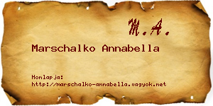 Marschalko Annabella névjegykártya